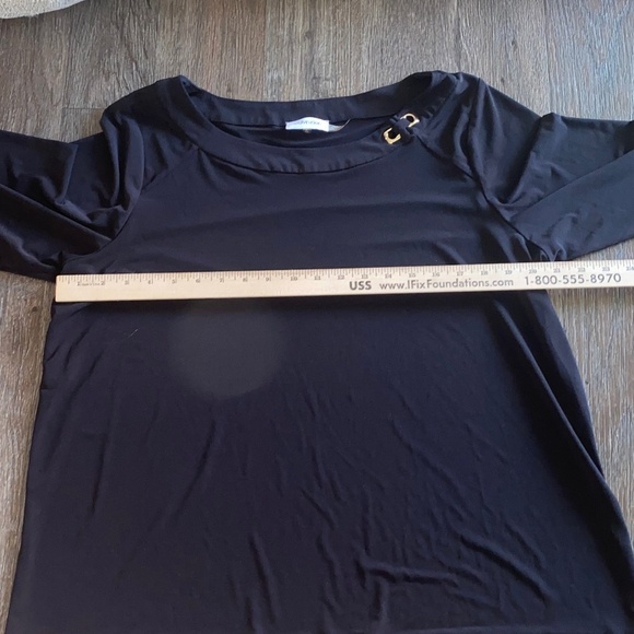 Calvin Klein size 0X black blouse top - Picture 9 of 12